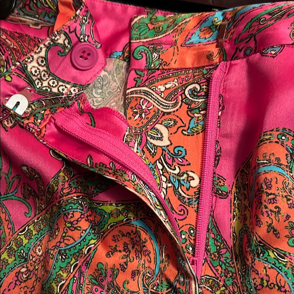 L’Agence Gavin silk paisley wide leg pants - Picture 7 of 8